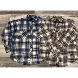 Bud Berma Quilted lined  Flannels Lot Of 2 Size‎ Medium